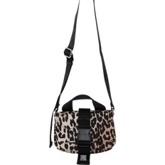 Ganni Tech Mini Satchel Bag - Leopard