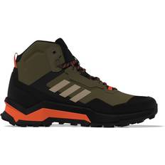 Green - Men Hiking Shoes Adidas Terrex Ax4 Mid GTX M - Olive Strata/Wonder Beige/Core Black