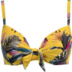 Yellow Bikini Tops Pour Moi Paradiso Lightly Padded Underwired Front Tie Bikini Top - Yellow