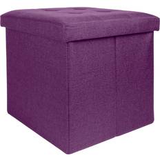 Intirilife Foldable ottoman seat cube stool Chest