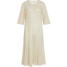 Vila 3/4 Sleeved Midi Dress - Birch