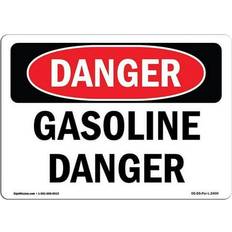 Red Workplace Signs SignMission 12 18 OSHA Danger Gasoline Danger