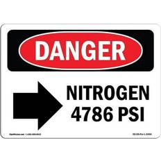 Red Workplace Signs SignMission OS-DS-A-1218-L-2456 12 18 OSHA Danger Nitrogen