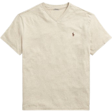 Ralph Lauren Classic Fit Jersey V Neck T-shirt - Dune Heather/Brown