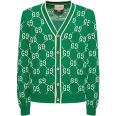 Gucci Intarsia Cardigan - Green/Ivory