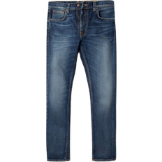 Nudie Jeans Lean Dean Troubled Sea Jeans - Blue