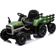 None Emerald Ride Tractor with Trailer,24V Battery Powered Electric Tractor Toy, 200w*2motor 1.86-4.97MPH/Remote Control,electric car for kids,Three speed