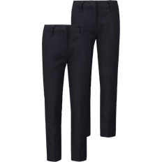 Tu Girl's Woven Reinforced Knee Trousers 2-pack - Navy