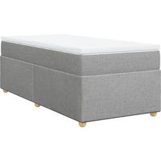 200cm Continental Beds vidaXL Box Spring with Mattress Light Continental Bed