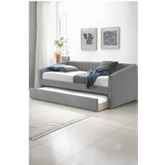 Time4Sleep Sanderson Grey Upholstered Day Bed Including Underbed