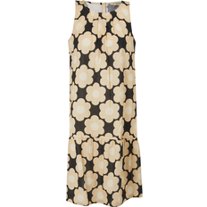 Beige Dresses Regatta Orla Kiely Summer Sleeveless Dress - Black Sixties Daisy