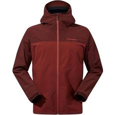 Red Rain Jackets & Rain Coats Berghaus Men's Arnaby Hooded Waterproof Jacket - Burgundy Fawn