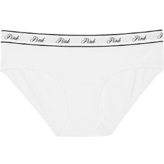 Victoria's Secret PINK Logo Cotton Hiphugger Panty - Optic White