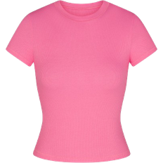 SKIMS Cotton Rib T-shirt - Sugar Pink