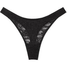 PINK Wink Logo High-Leg Thong Panty - Lace