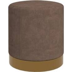 Polyester Foot Stools Homcom Modern Round Rest Foot Stool