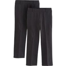 George Boy's Half Elastic School Trouser 2-pack - Grey