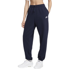 Nike Women's Sportswear Club Fleece Mid Rise Oversized Sweatpants - Obsidian/White