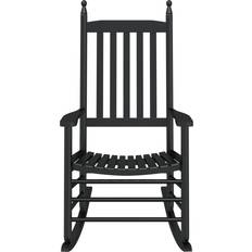 Black Rocking Chairs vidaXL 4008870 Black Rocking Chair 115cm