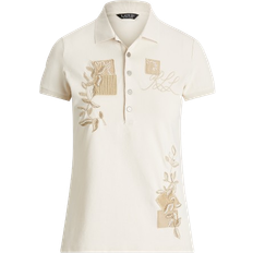 Ralph Lauren Patchwork Piqué Polo Shirt - Mascarpone Cream