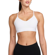 Nike Indy Light Support Women's Padded Adjustable Sports Bra - White/Stone Mauve