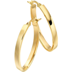 Beaverbrooks Oval Hoop Earrings - Gold