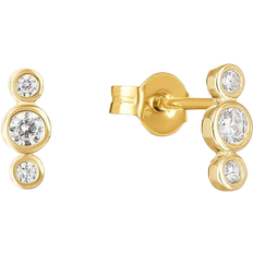 FAVS Stud Earrings - Gold/Transparent