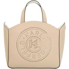 Karl Lagerfeld K/circle Perforated Small Tote Bag - Sand