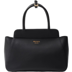 Prada Medium Leather Tote Bag - Black