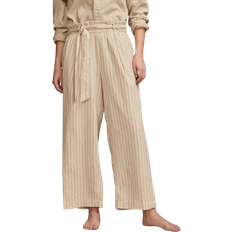 Lucky Brand Hemp Paperbag Pant - Cream Stripe