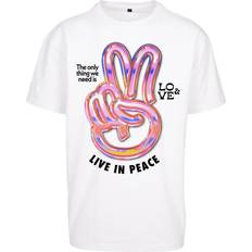 Mister Tee Urban Classics Live In Peace Oversize T-shirt - White