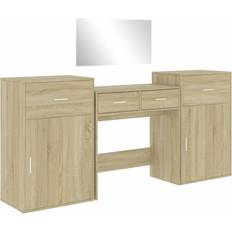 vidaXL 3276527 Sonoma Oak Dressing Table 39x80cm 4pcs