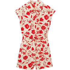 Women - XXL Jumpsuits & Overalls Mango Alazan Flower Short Jumpsuit - Red