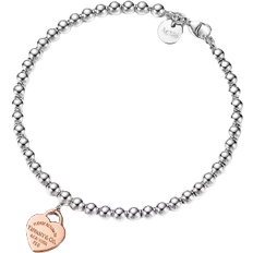 Tiffany & Co. Heart Tag Bead Bracelet - Rose Gold/Silver