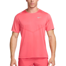 Men - Pink T-shirts Nike Air Max 90 Men's Dri Fit Short Sleeve Running Top - Aster Pink