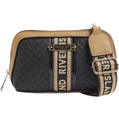 River Island Monogram Webbing Cross Body Bag - Black