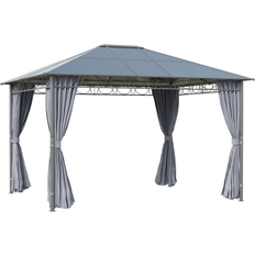 OutSunny Hardtop Gazebo with Roof 3.6x3 m