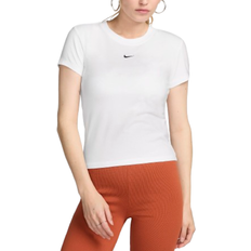 Slim - Women Tops Nike Sportswear Chill Knit Women's T-shirt - White/Black