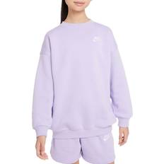 Nike Older Kid's Sportswear Club Fleece Oversized Sweatshirt - Hydrangeas/White (FD2923-515)