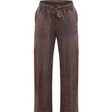 PrettyLittleThing Washed Oversized Low Rise Wide Leg Sweatpants - Chocolate