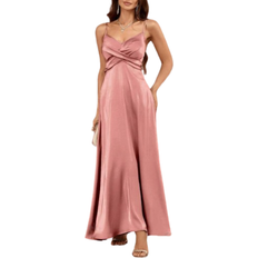 Shein Belle Crisscross Front Satin Cami Formal Dress