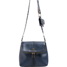 River Island Zip Messenger Cross Body Bag - Navy