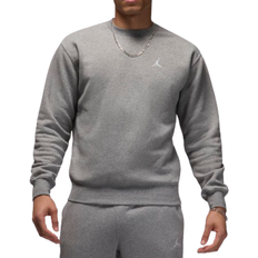 Nike Jordan Brooklyn Fleece Men's Crew-Neck Sweatshirt - Carbon Heather/White