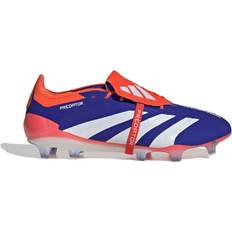 13.5 Football Shoes Adidas Predator Elite Fold Over Tongue FG - Lucid Blue/Cloud White/Solar Red