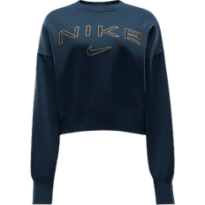 Nike Women's Sportswear Phoenix Fleece Sweatshirt - Armory Navy/Photon Dust/Black