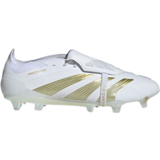 Adidas Firm Ground (FG) Football Shoes Adidas Predator Elite Fold-Over Tongue FG - Cloud White/Gold Metallic