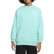 Nike Older Kid's Sportswear Club Fleece Oversized Sweatshirt - Green Frost/White (FD2923-300)