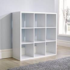 Wood Shelving Systems Home Source Cube Plus White Shelving System 110x110cm