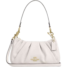 Coach Teri Shoulder Bag With Ruching - Gold/Chalk