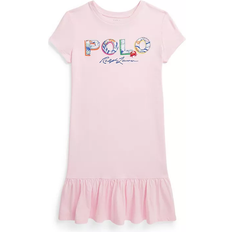 Polo Ralph Lauren Girl's Tropical Logo Cotton Jersey Tee Dress - Hint Pink